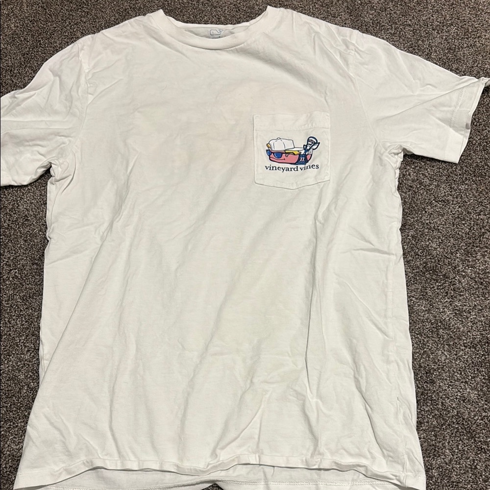 Vineyard Vines White Men's Lacrosee Shirt Size S